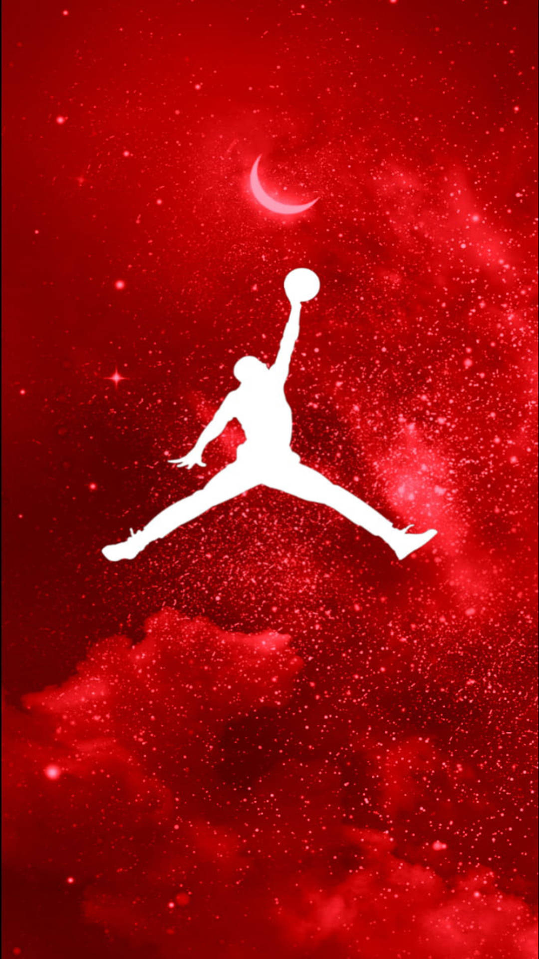 Red Galaxy Air Jordan Logo Background