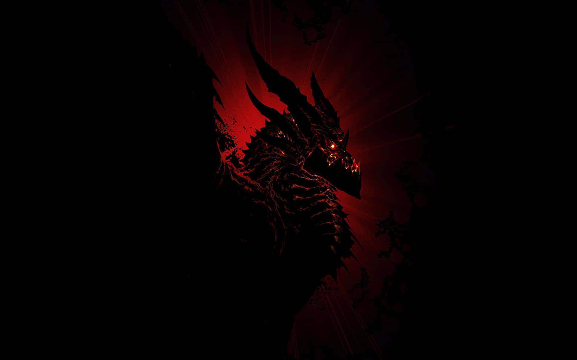 Red Gaming Dark Dragon Background