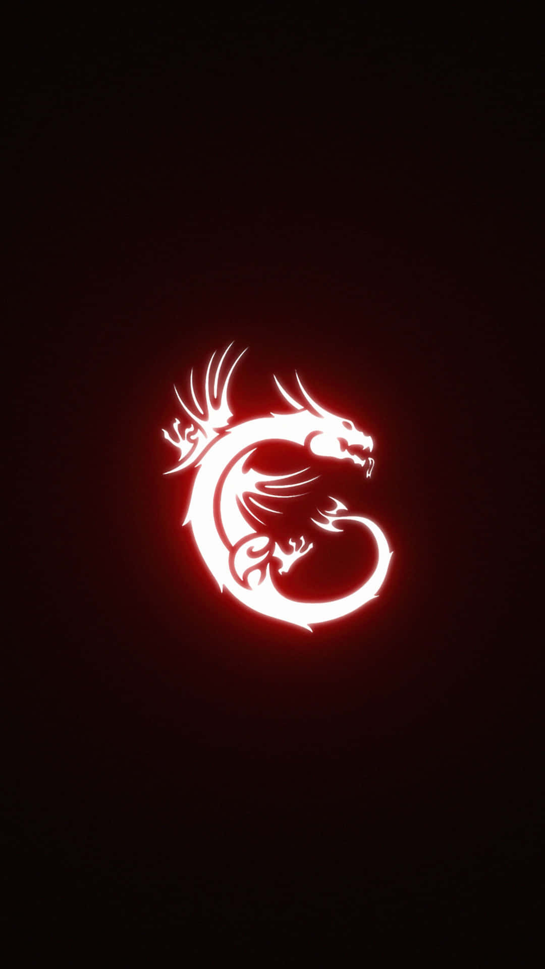 Red Gaming Glowing Dragon Background