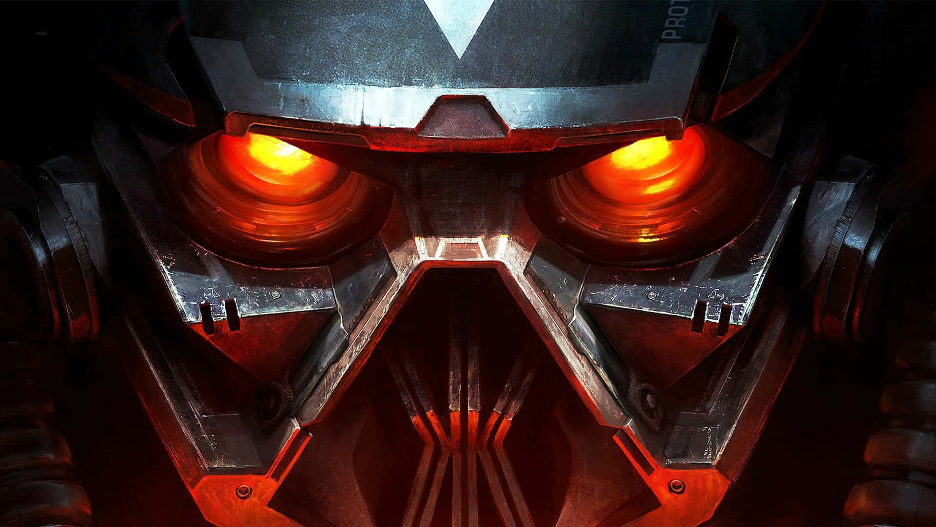 Red Gaming Robotic Creature Background