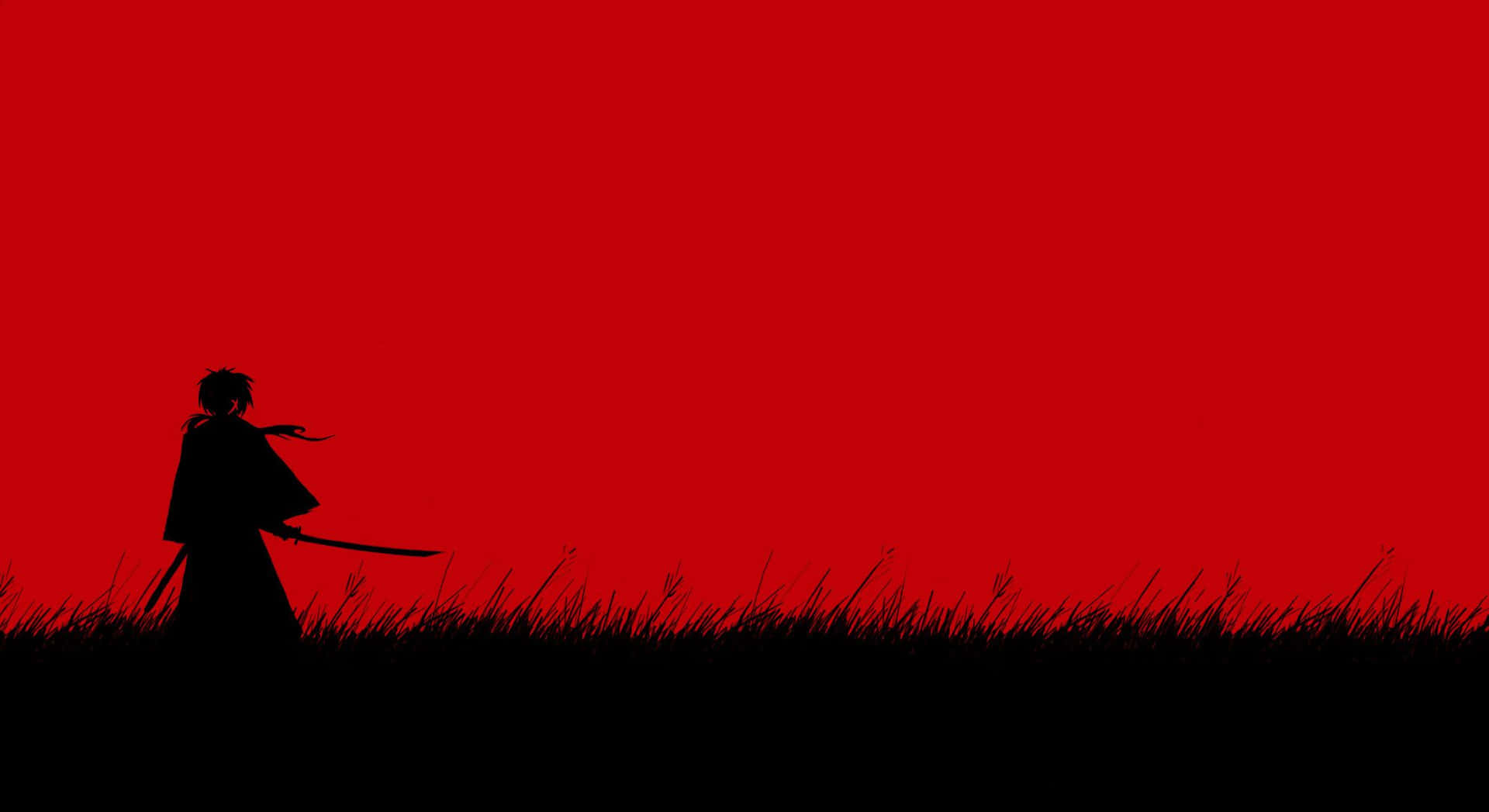 Red Gaming Samurai Background