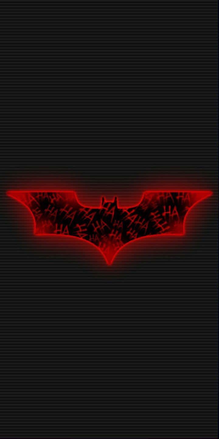 Red Glow Batman Symbolon Black Background.jpg Background