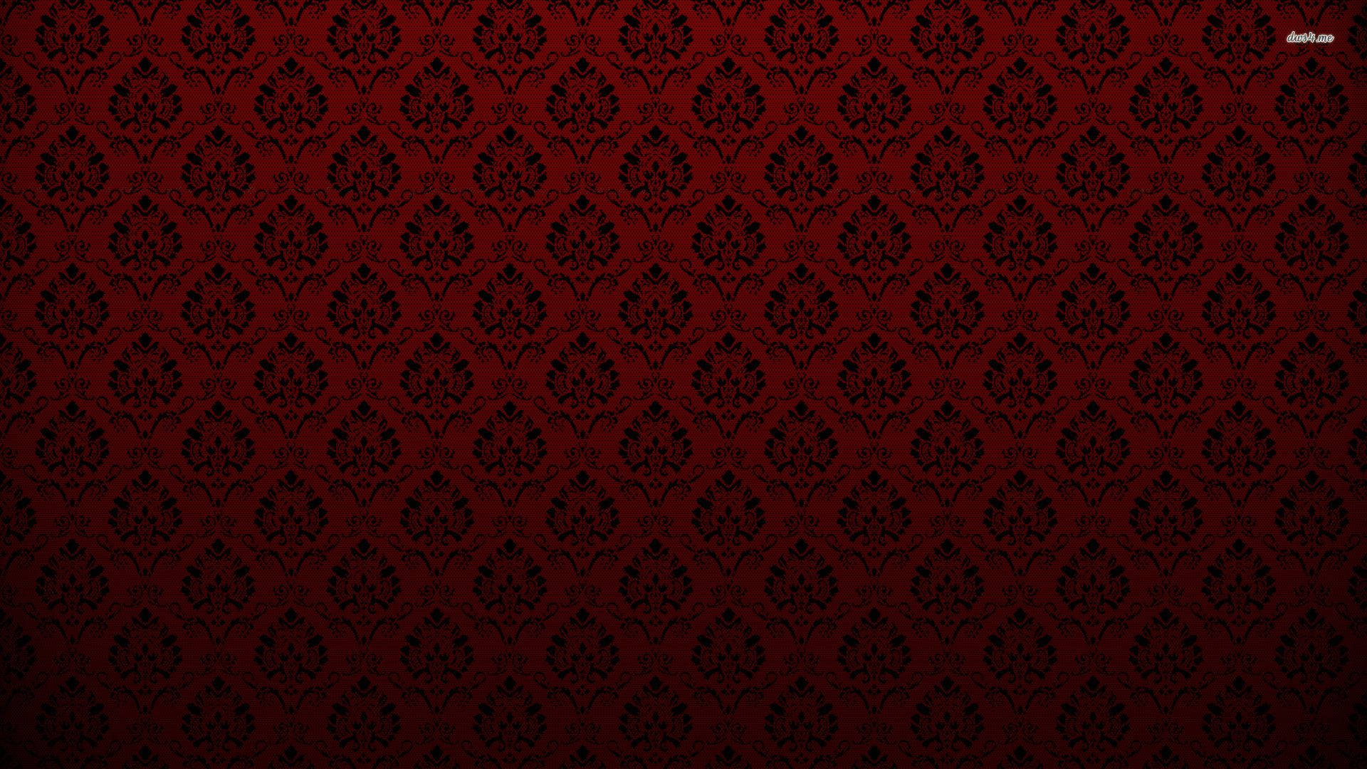 Red Gothic Victorian Pattern Background