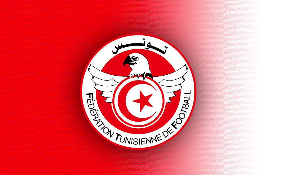 Red Gradient Tunisia National Football Team Logo Background