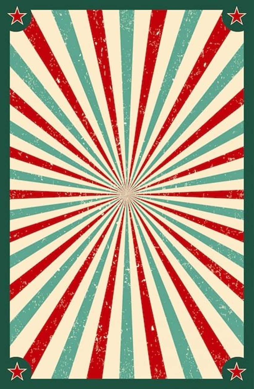 Red Green 70s Hippie Pattern Background