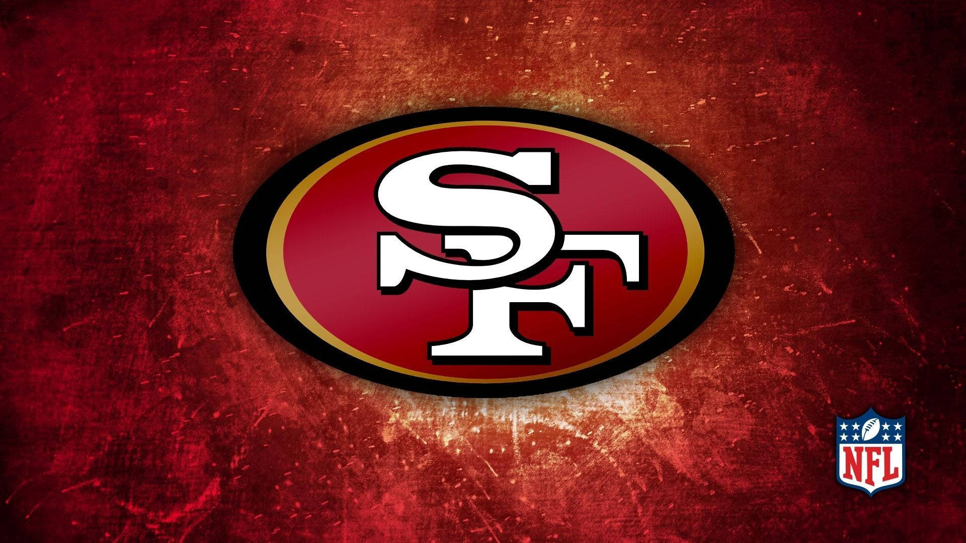 Red Grunge 49ers Sf Logo Background