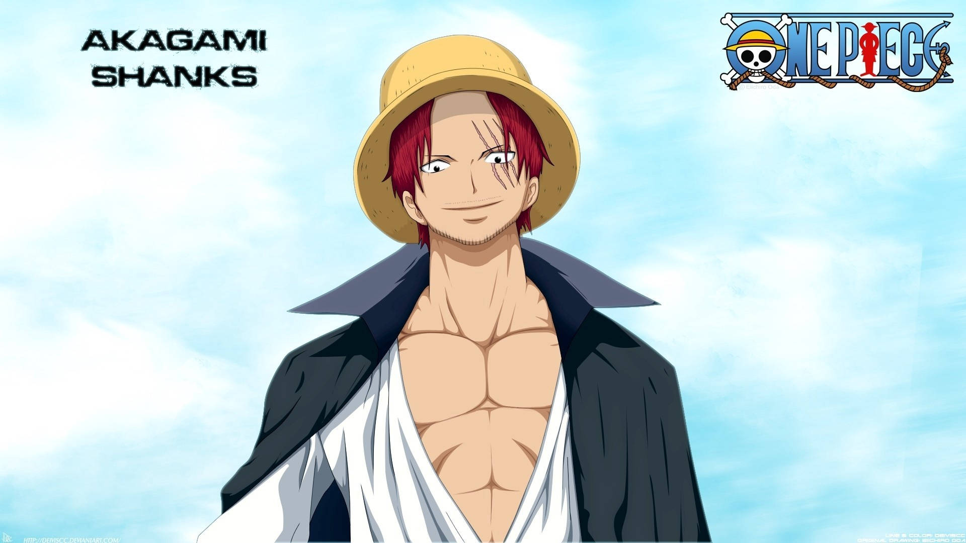 Red Hair Pirates Captain Shanks Background
