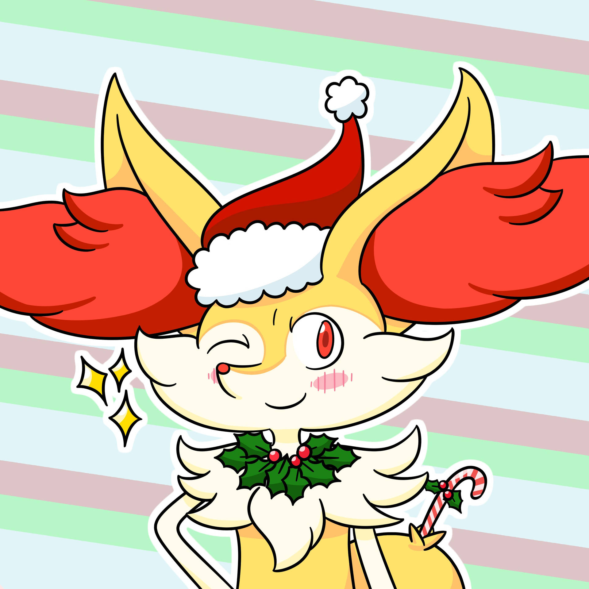 Red-haired Wolf Christmas Pfp