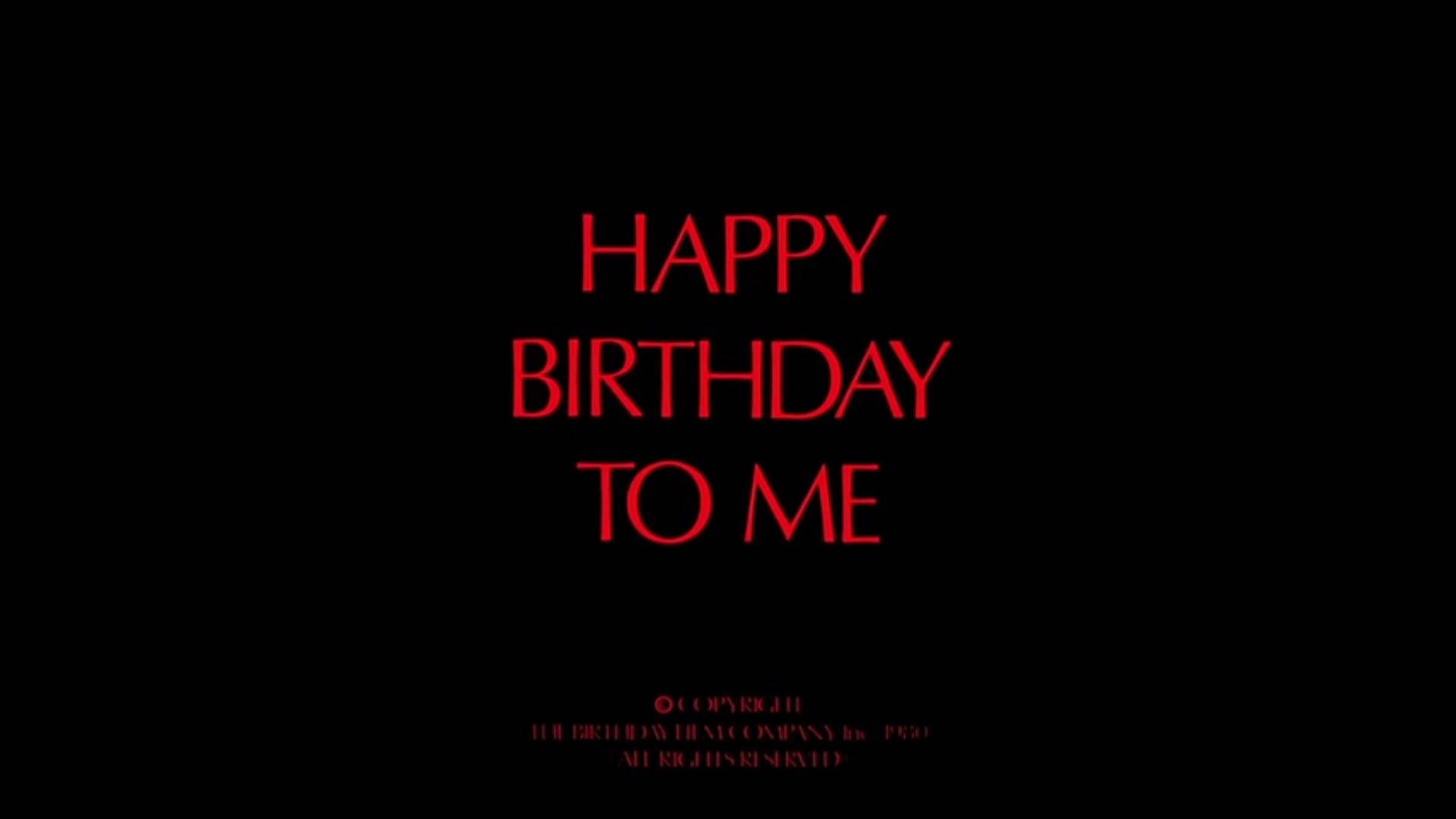 Red Happy Birthday To Me Text