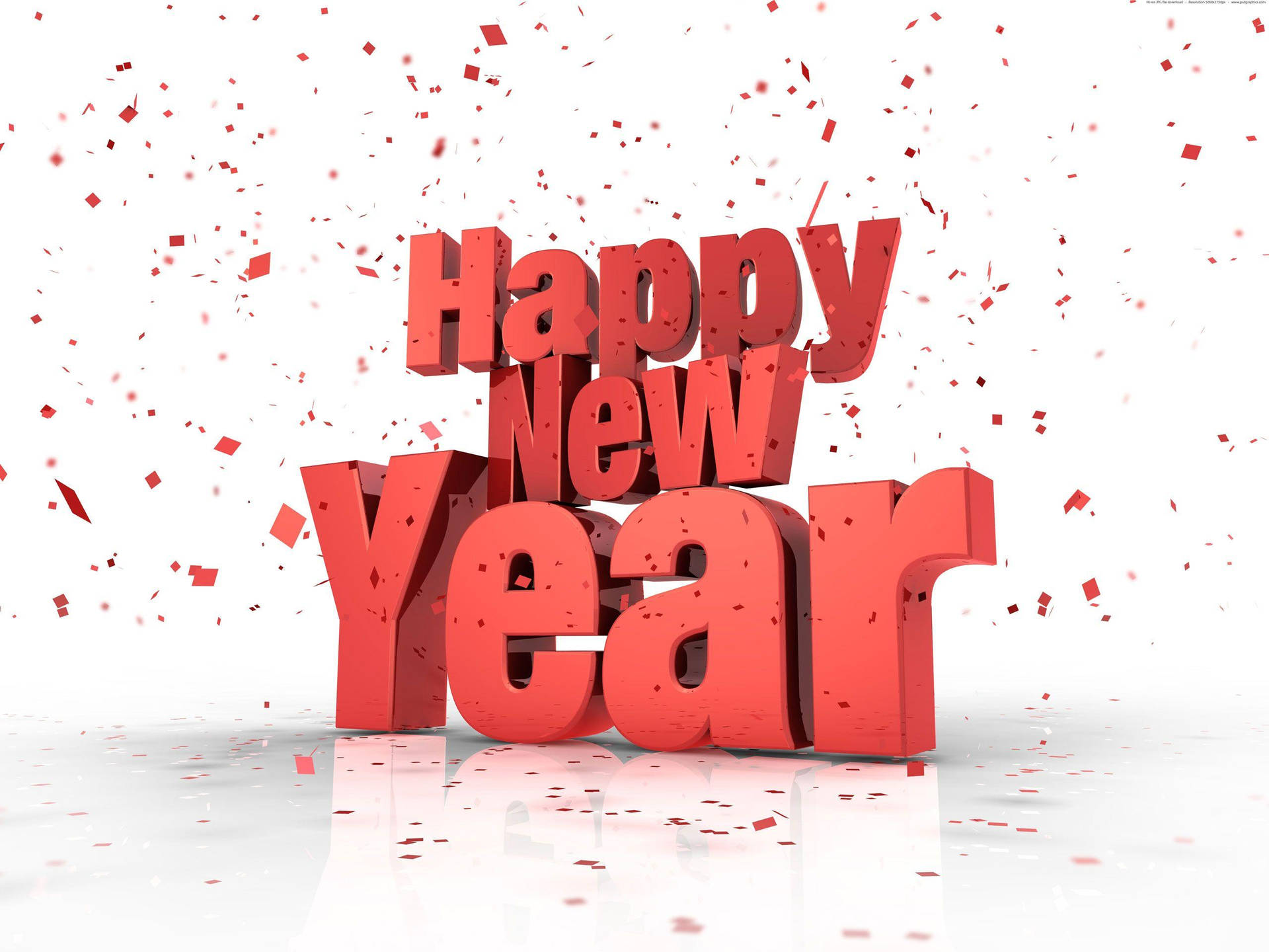 Red Happy New Year 2021 Greeting 3d Background