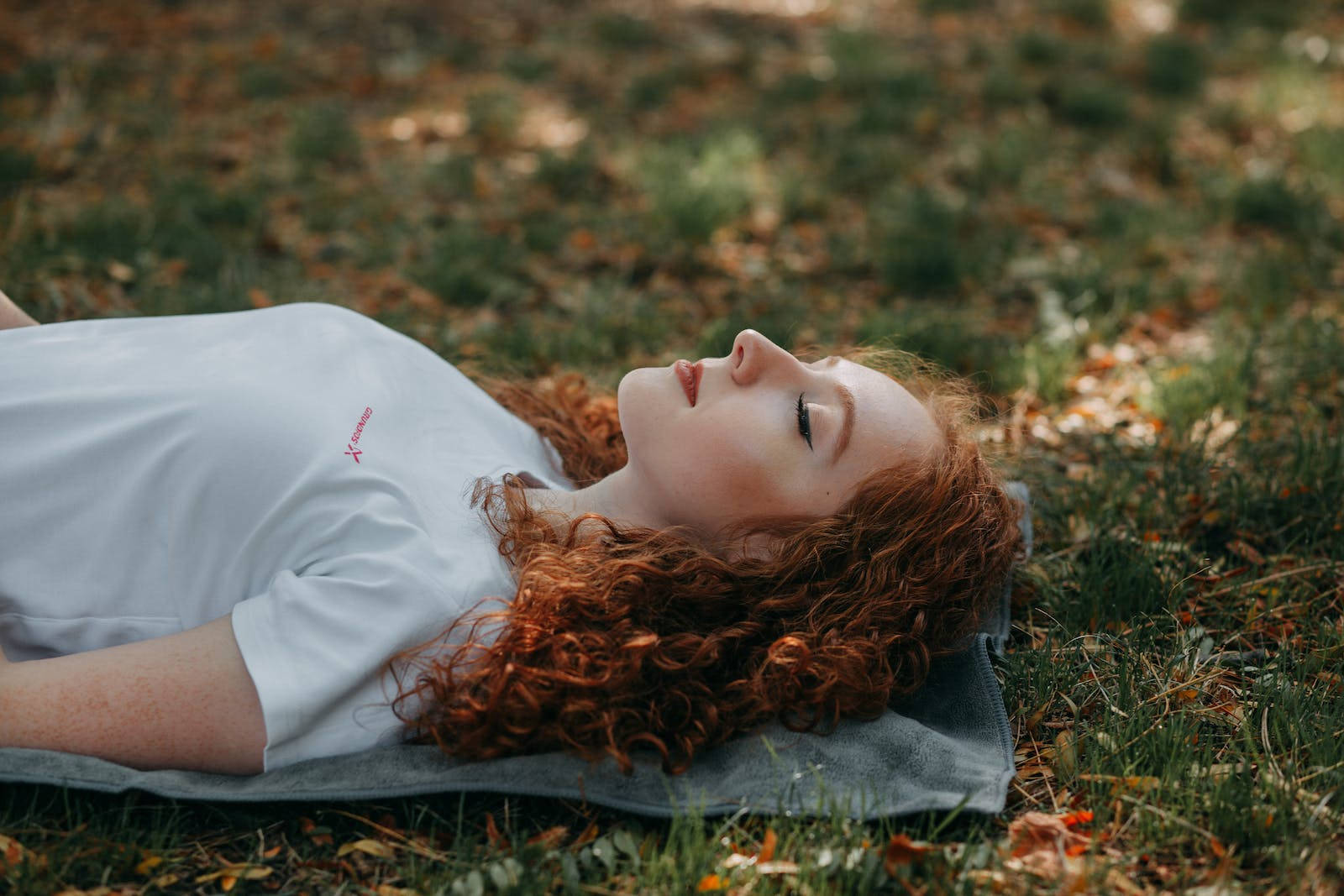 Red Head Woman Relaxing