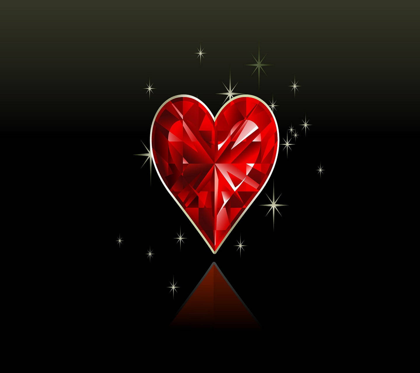 Red Heart Crystal Background
