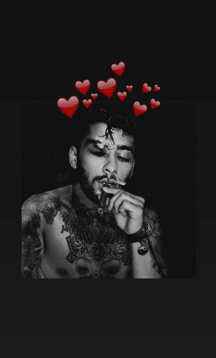 Red Heart Emoji Crown Zayn Iphone Background