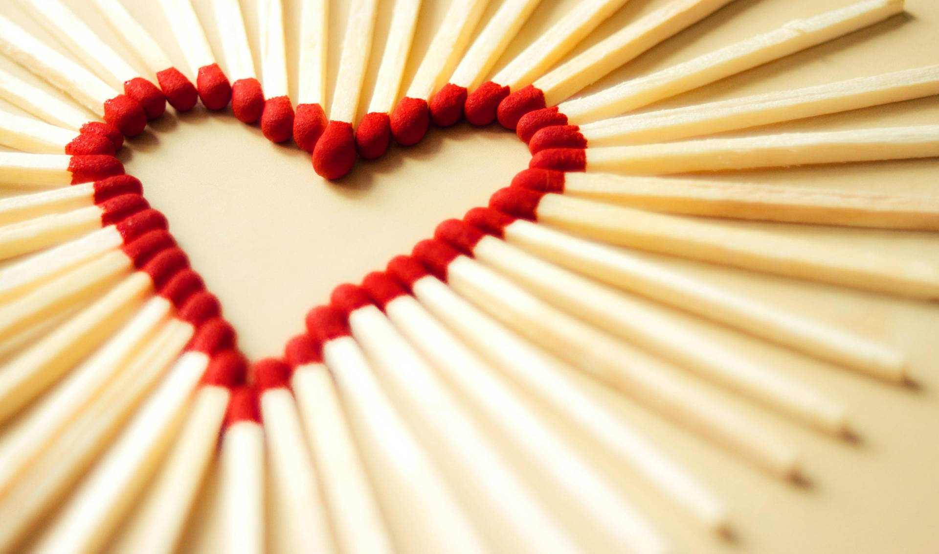 Red Heart Shaped Matches Background