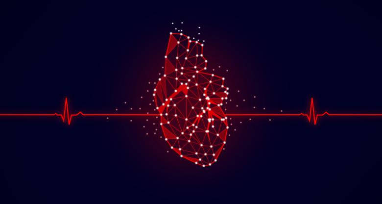 Red Heartbeat Infographic Background