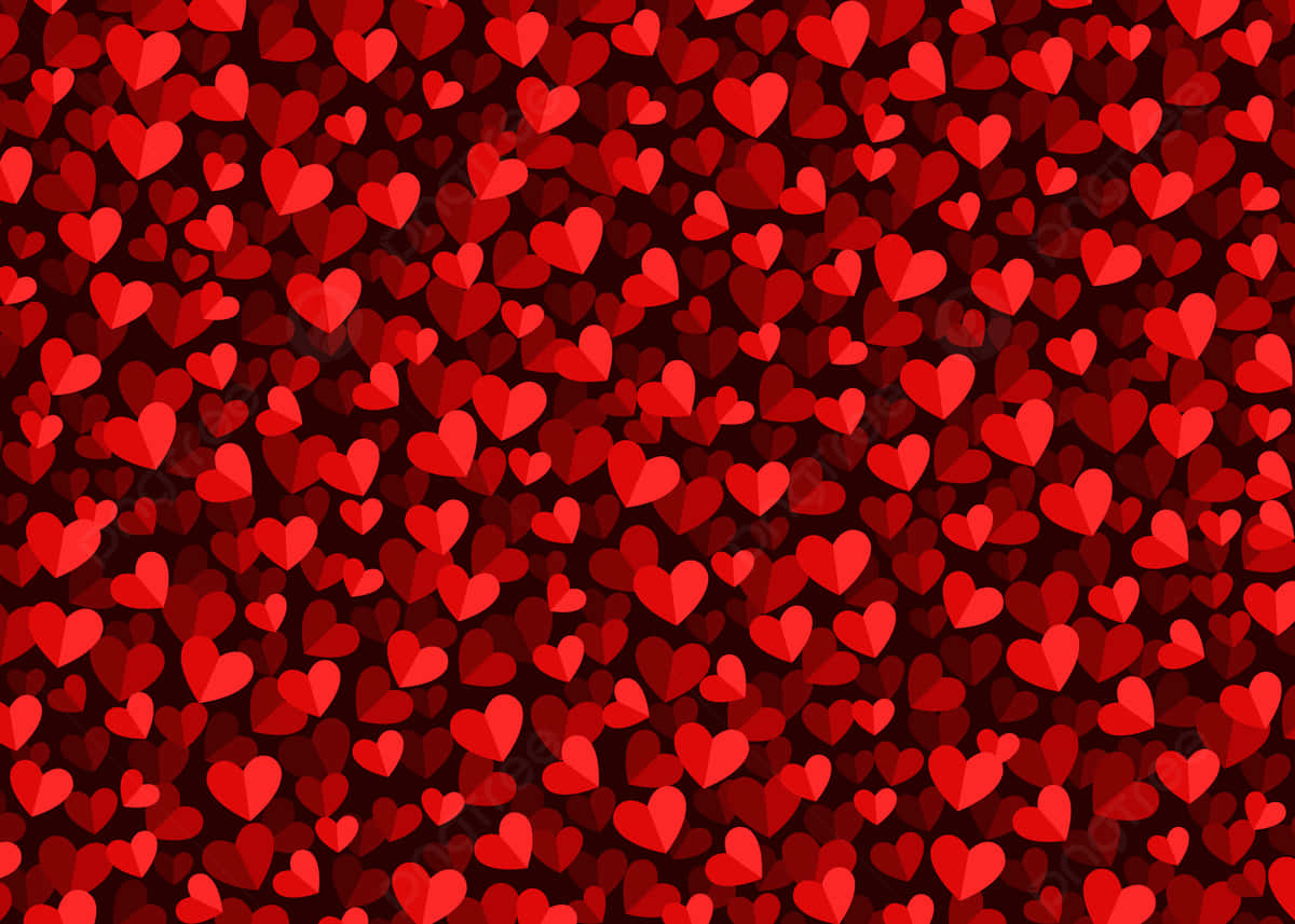 Red Hearts Background Vector