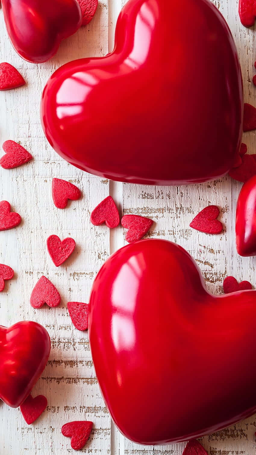 Red Hearts Love Decoration Background