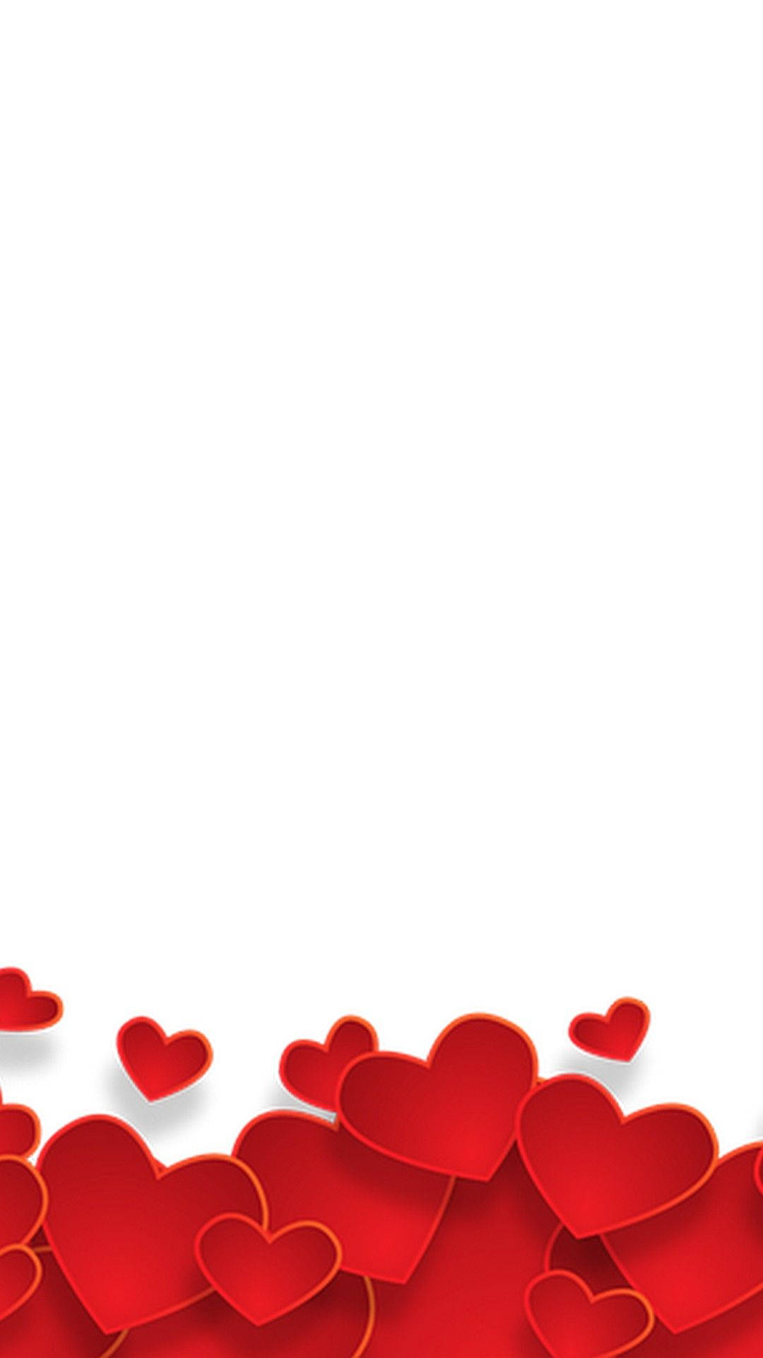 Red Hearts Love Phone Background