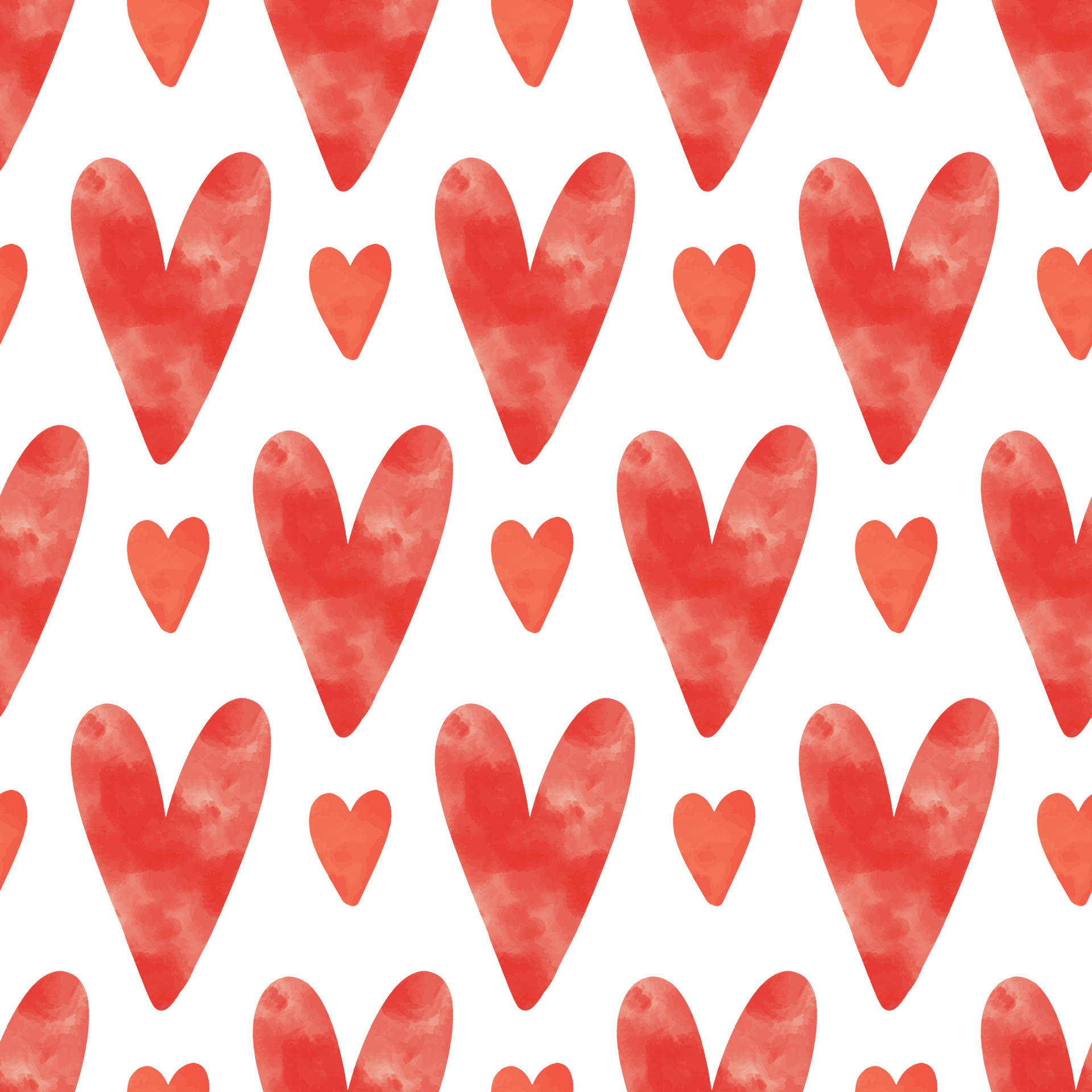 Red Hearts On White Background Background