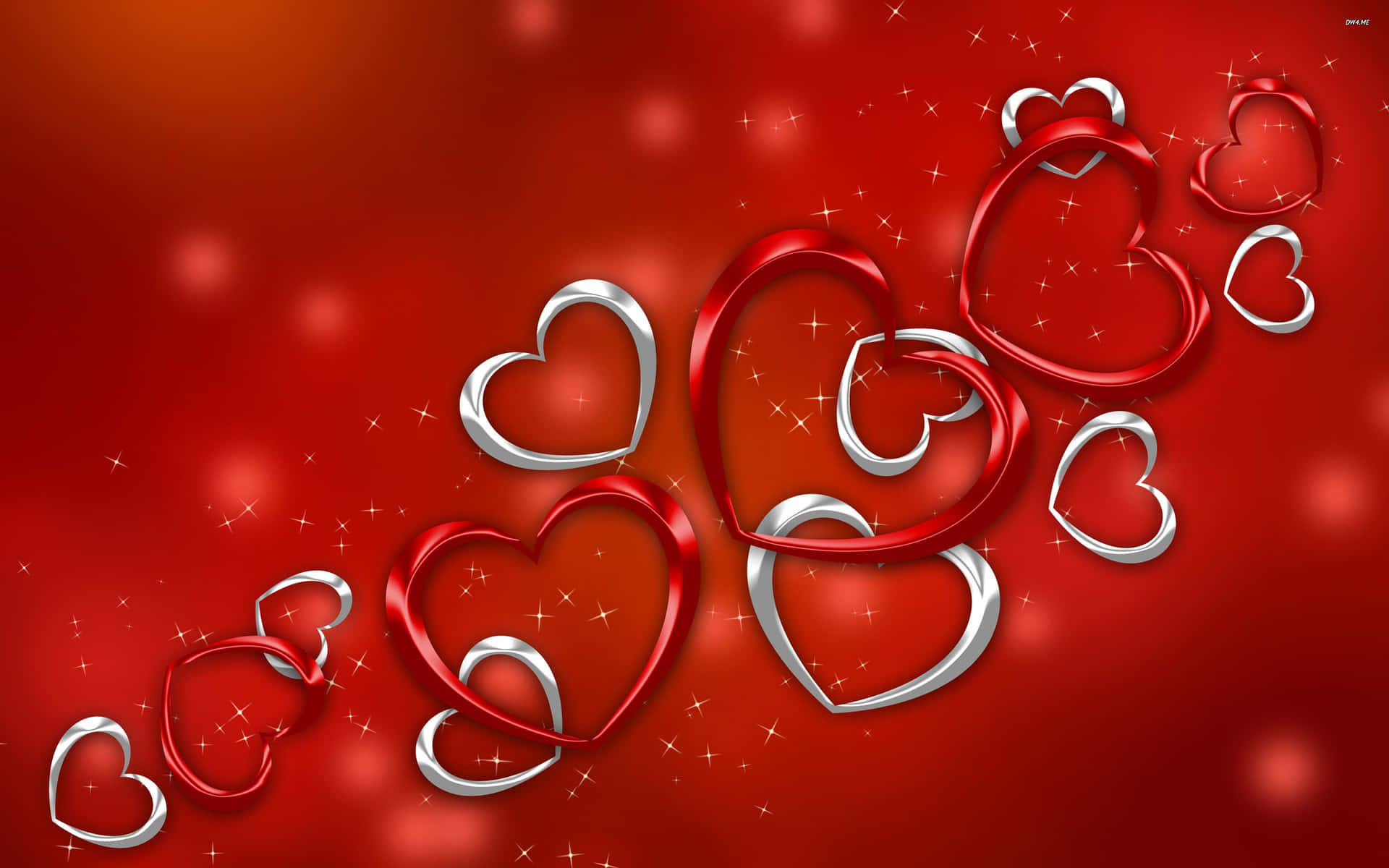 Red Hearts Symbolizing Everlasting Love Background