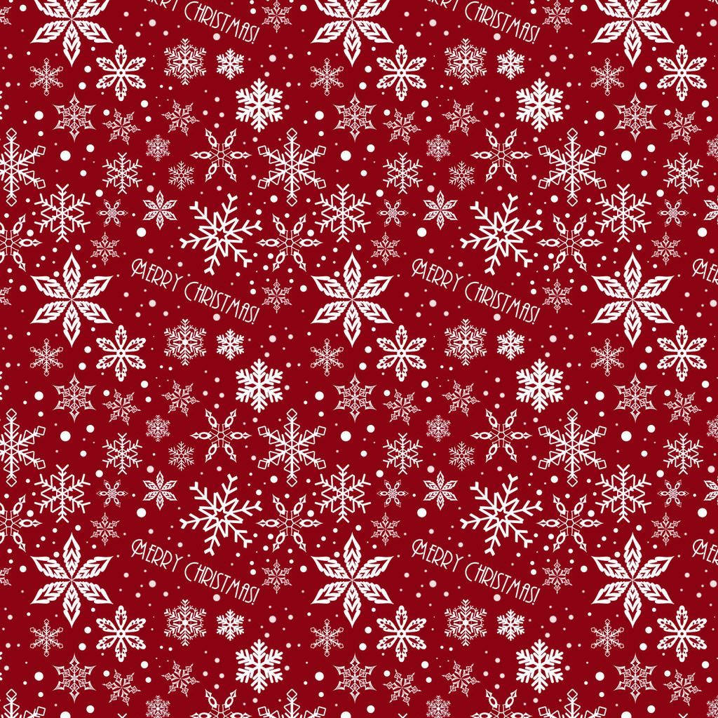 Red Holiday Snowflakes Pattern