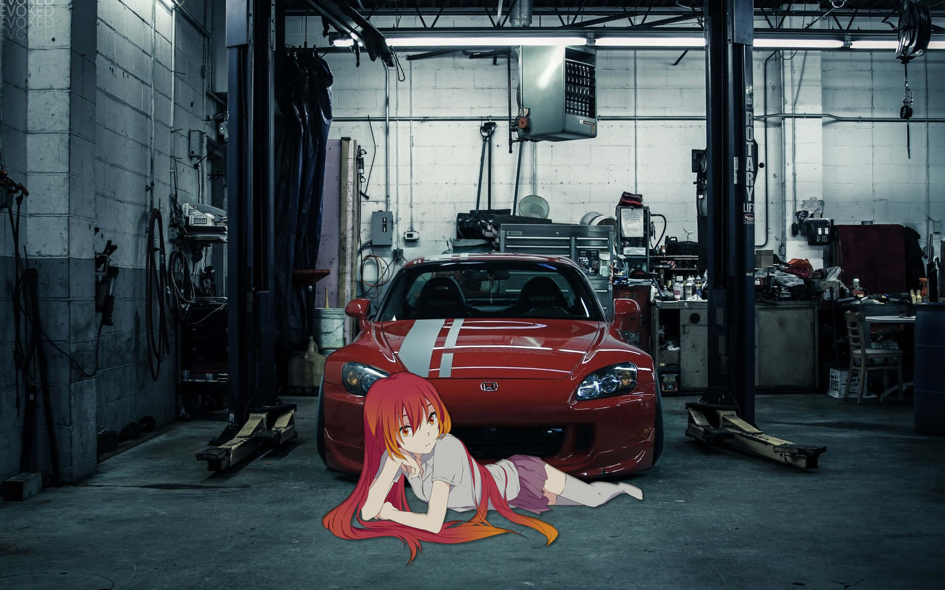 Red Honda S2000 Jdm Anime