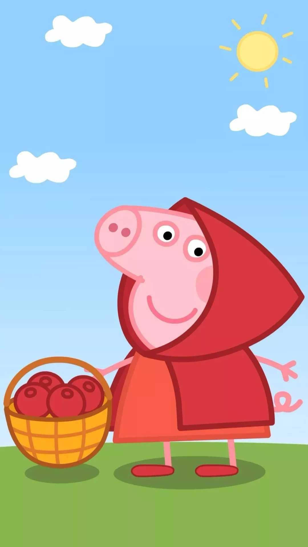 Red Hooded Peppa Pig Iphone Background