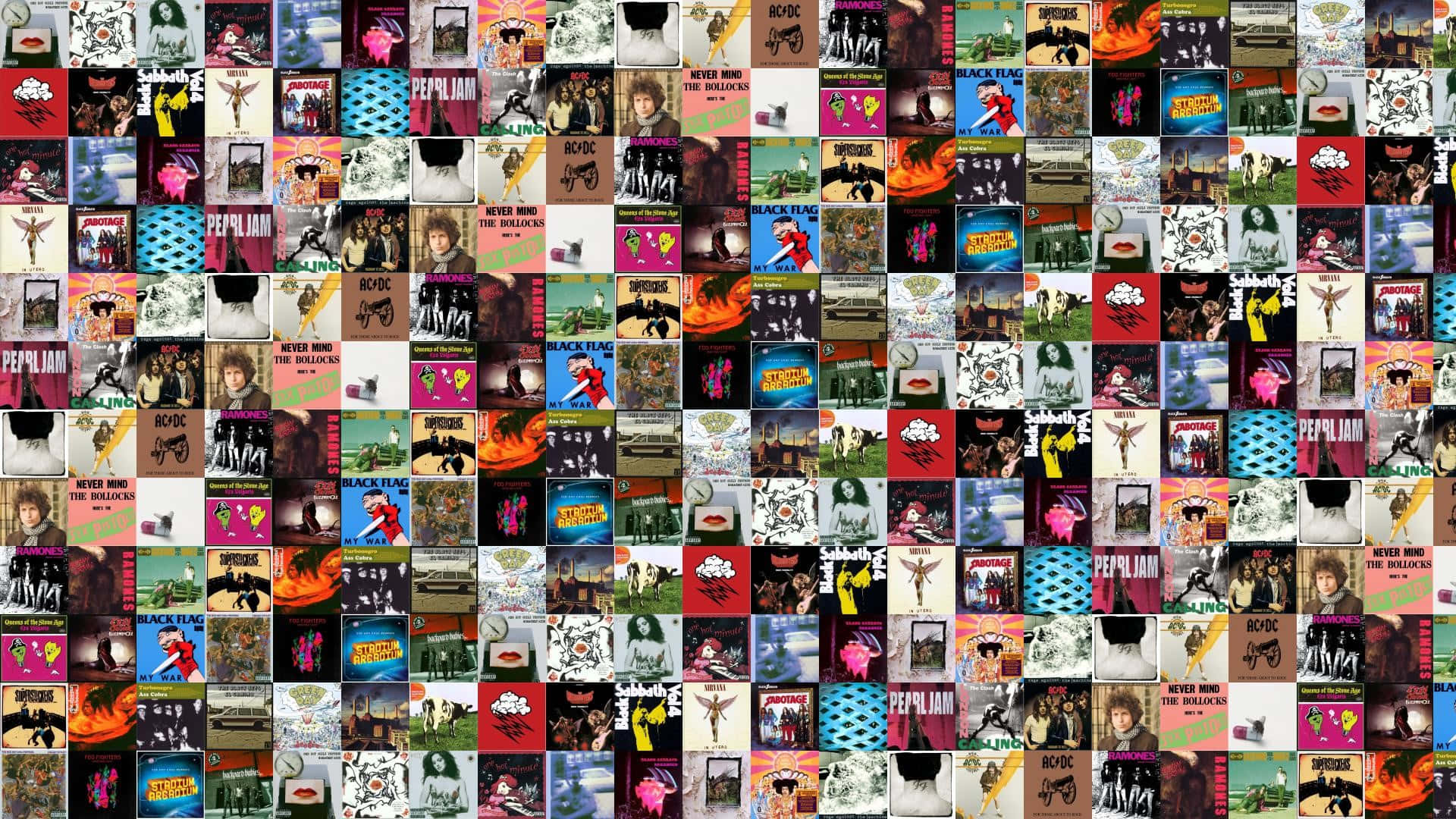 Red Hot Chili Peppers Colorful Albums Background