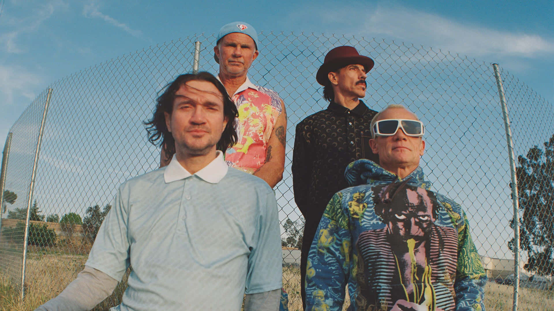 Red Hot Chili Peppers With Metal Fences