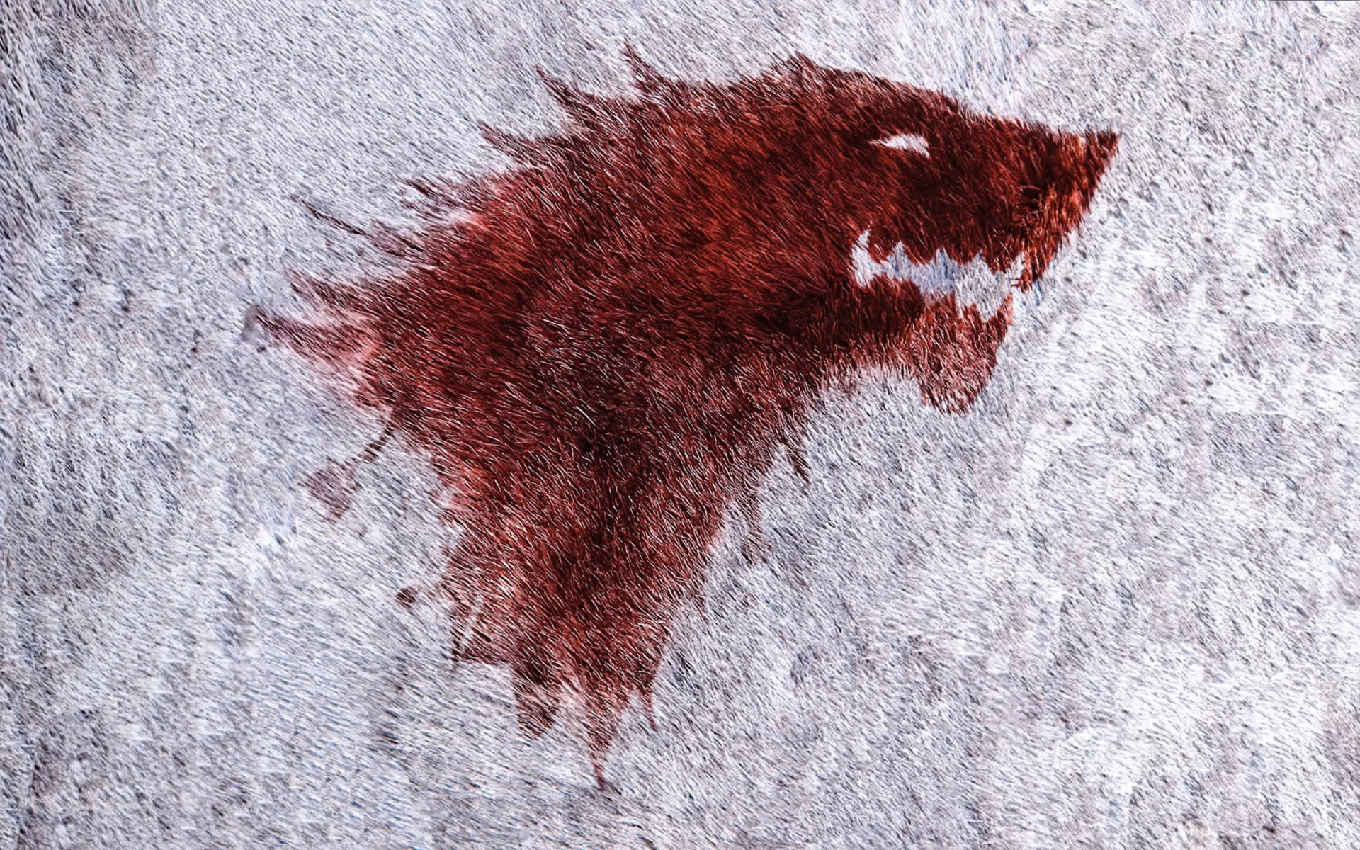 Red House Stark Blood On Fur Background