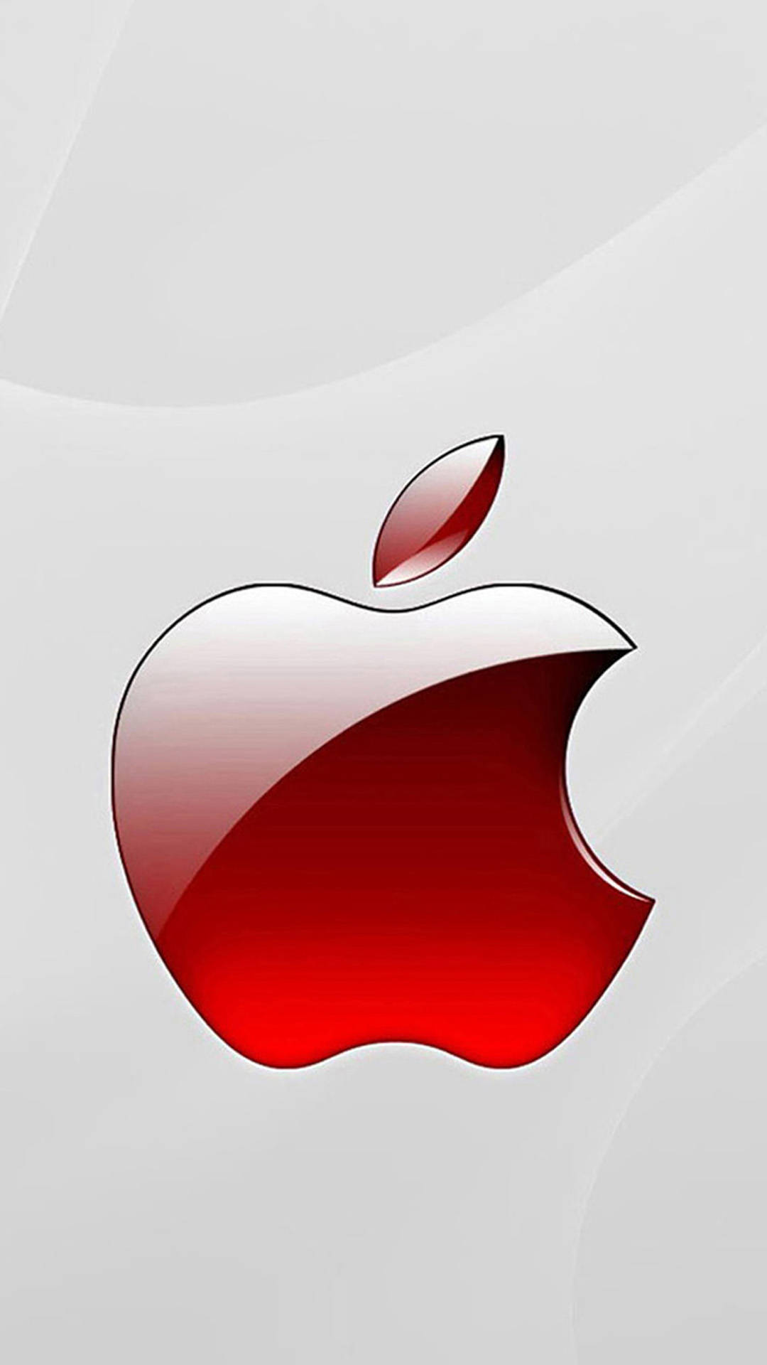 Red Iphone Apple Logo