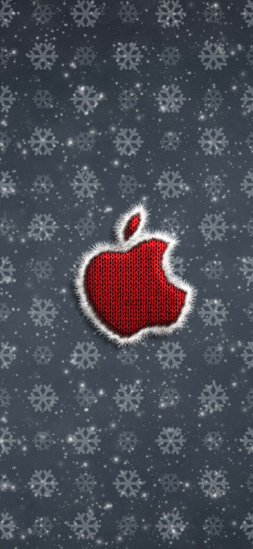 Red Iphone X Apple Logo Background