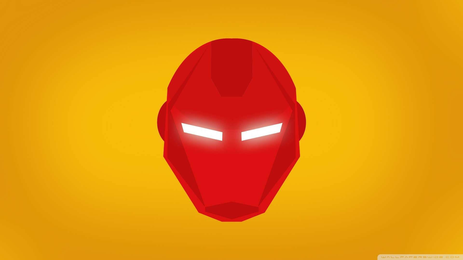 Red Iron Man Logo Background