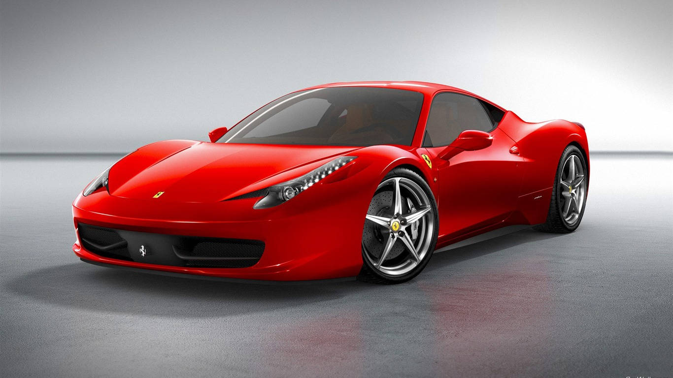 Red Italia F458 1366x768 Ferrari Hd Background