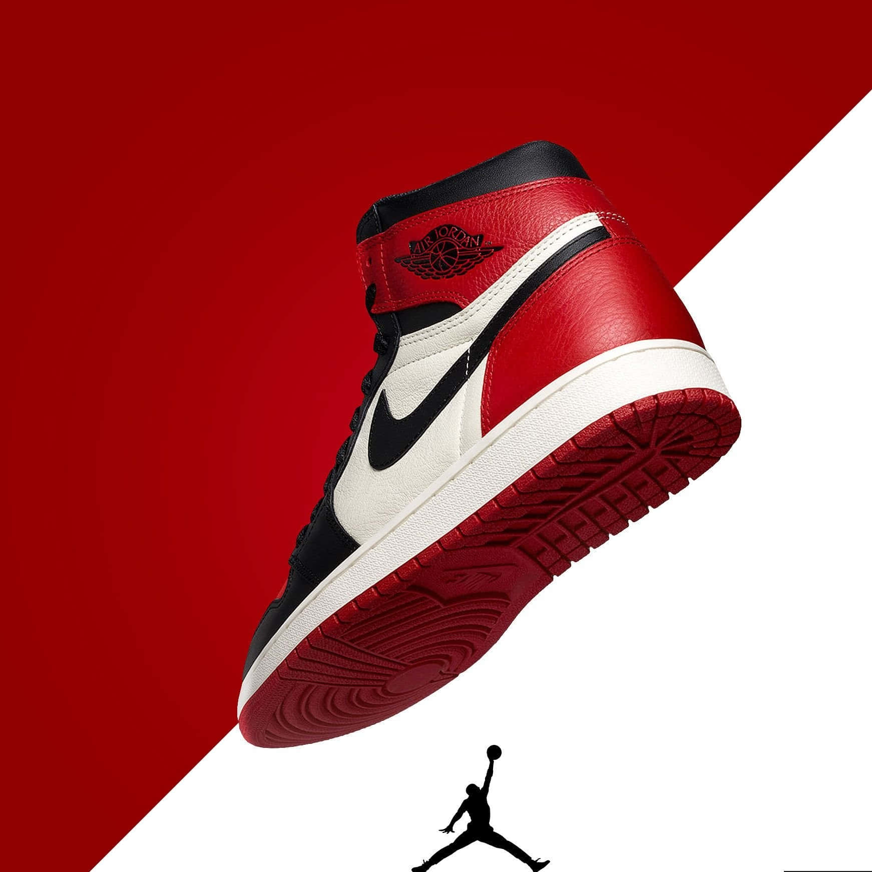 Red Jordan Sneakers For The Love Of Style Background