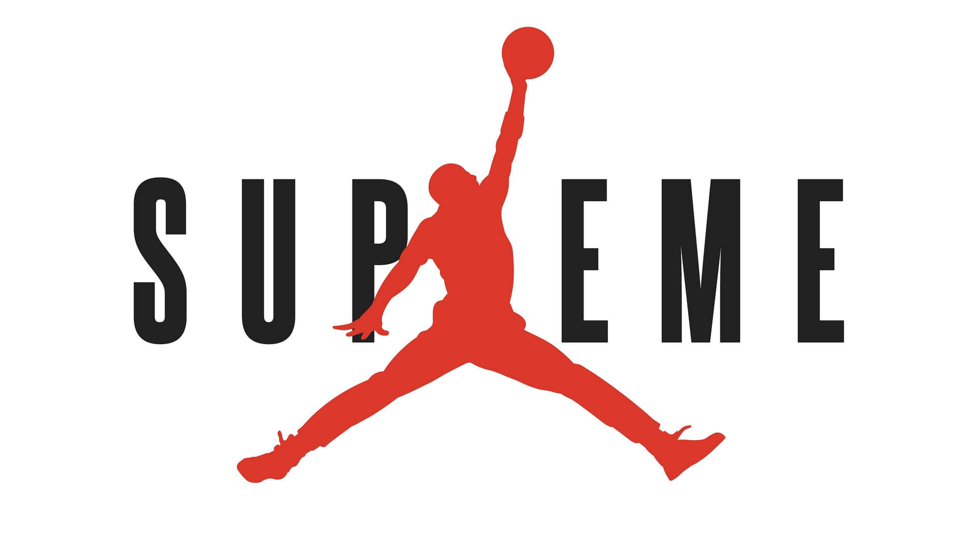 Red Jumpman Logo 4k Supreme