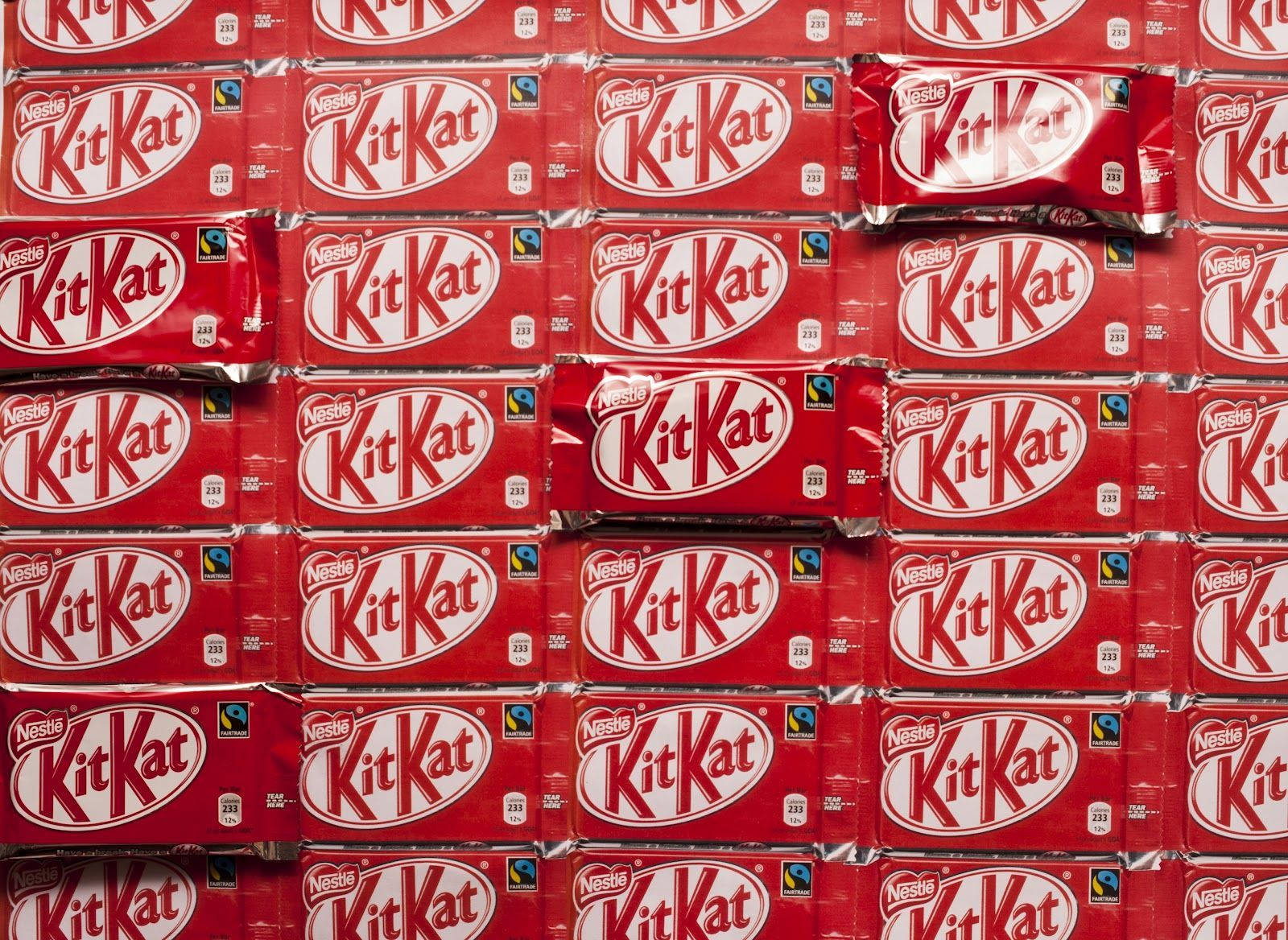 Red Kit Kat Chocolates Background