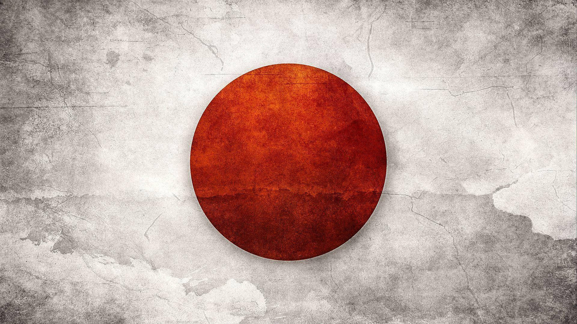 Red Large Circle Of Japan Flag Background
