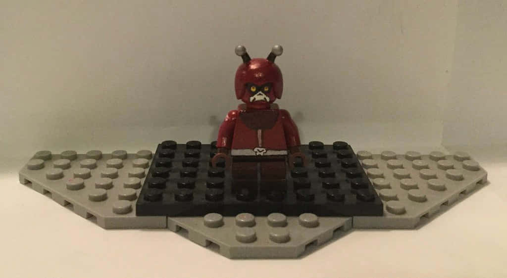 Red Lego Villain Figure Background
