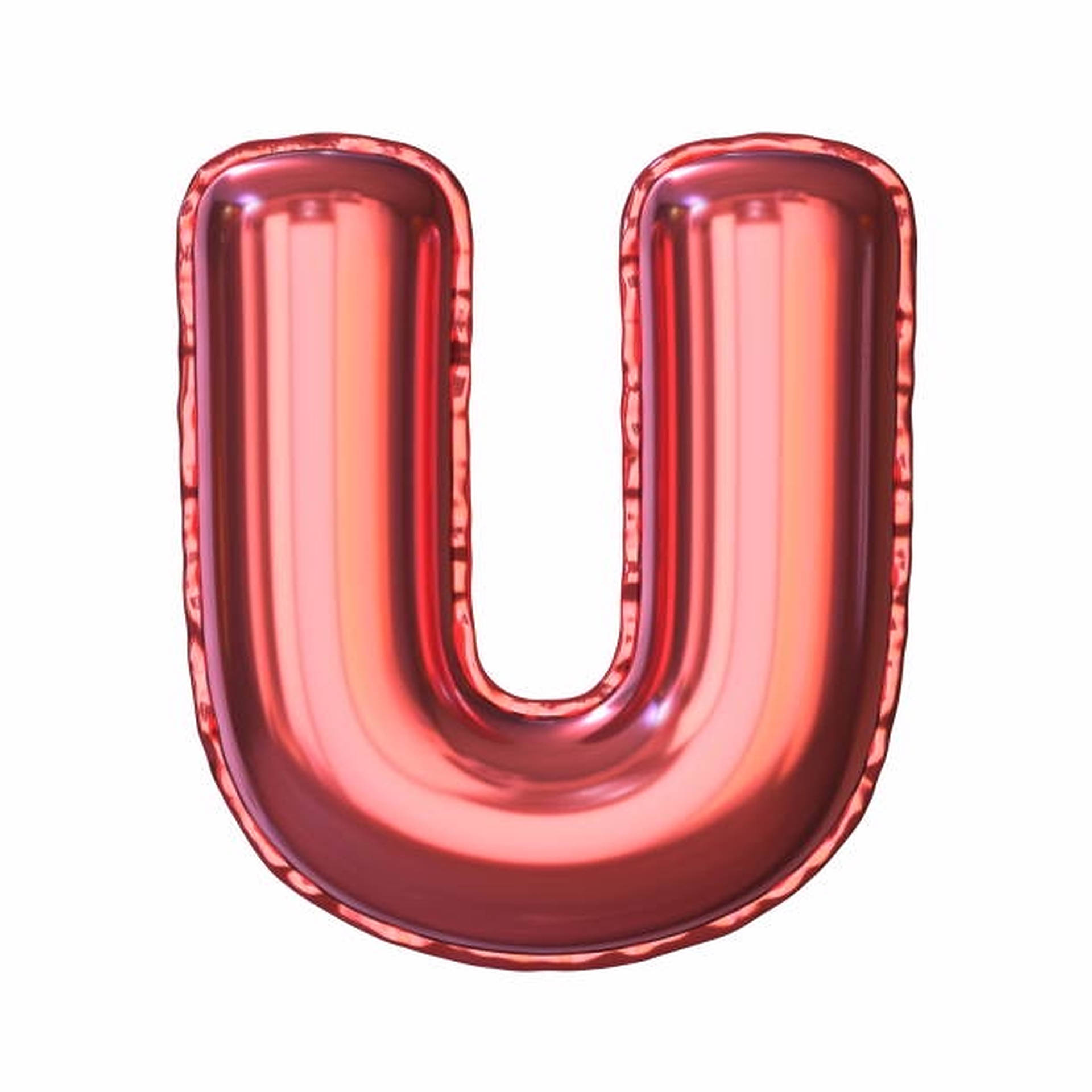 Red Letter U Balloon Background