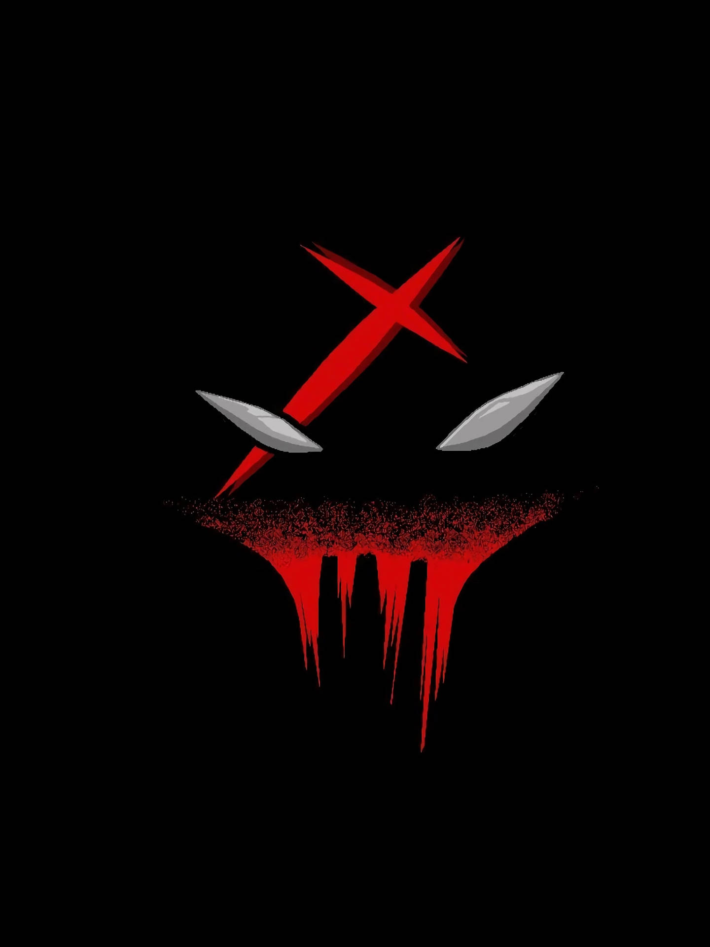 Red Letter X Mask Background