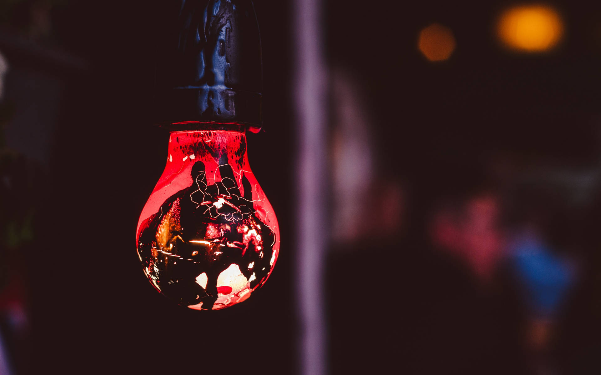 Red Light Bulb With Decor