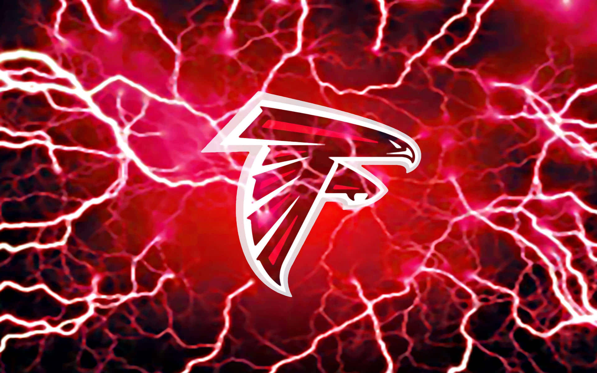 Red Lightning Atlanta Falcons Logo Background