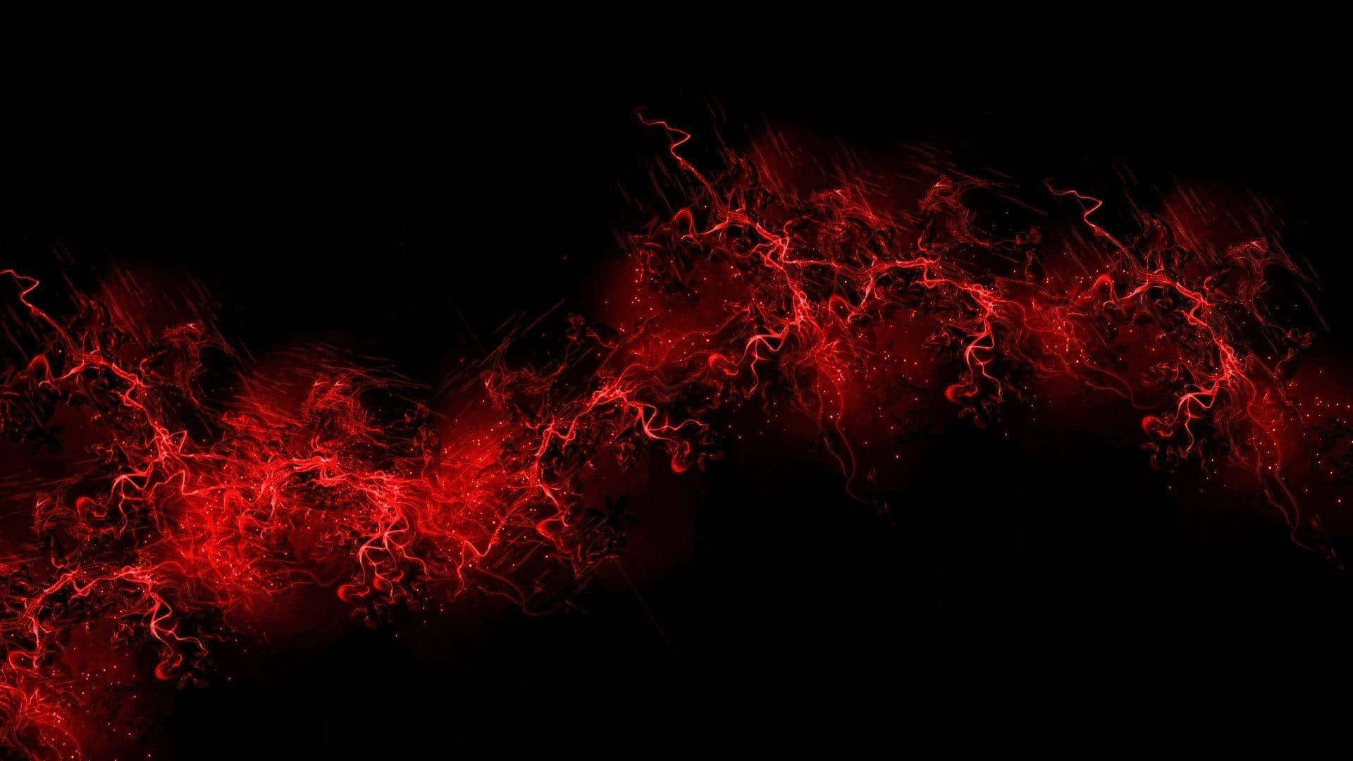 Red Lightning Black Sky Background