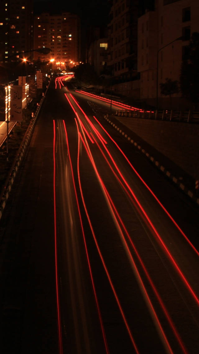 Red Lights Speed Iphone Background