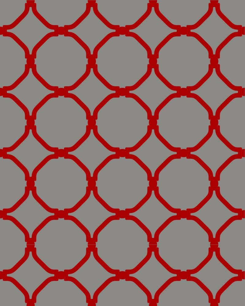 Red Linked Circles Pattern Background