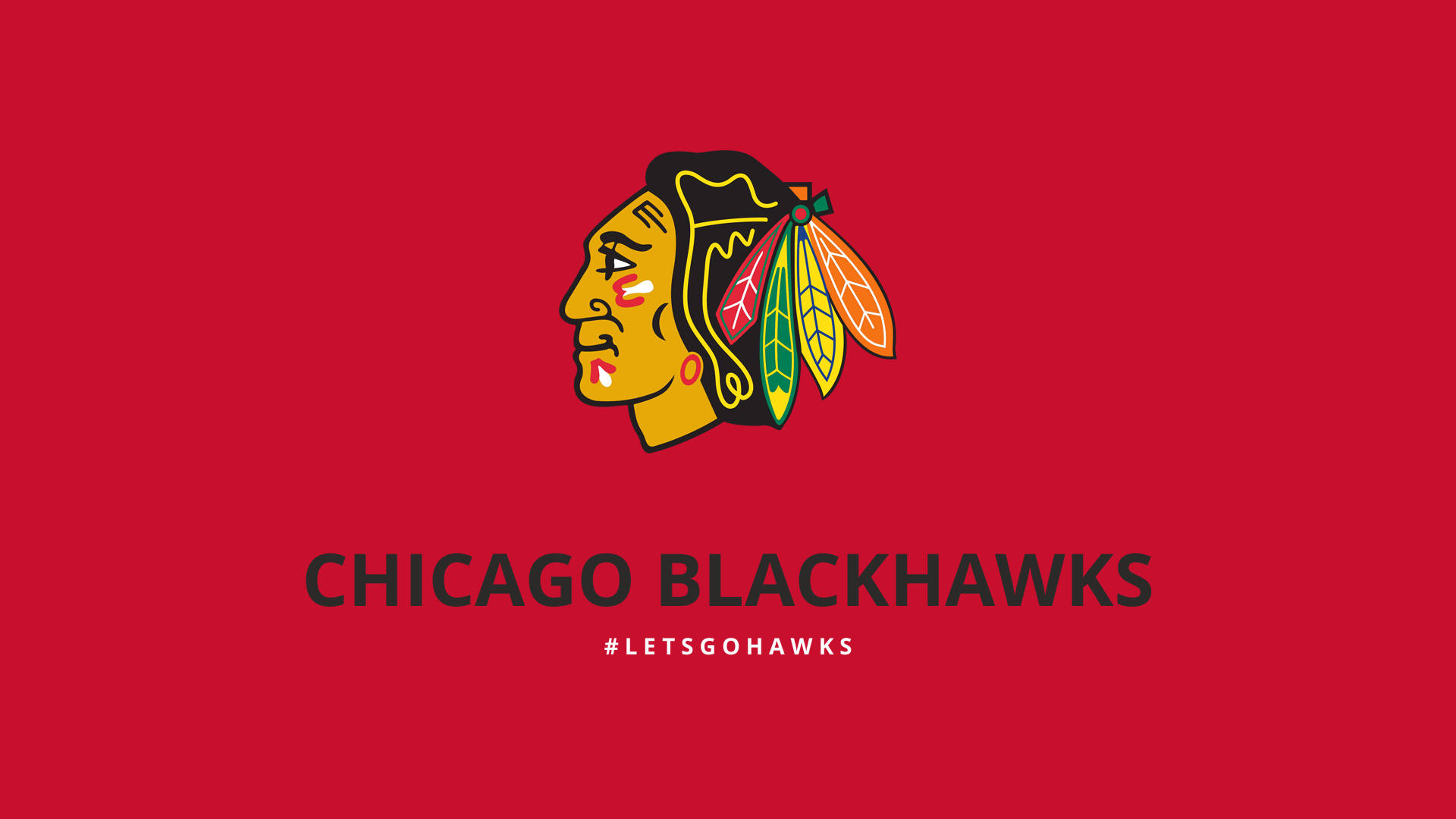 Red Logo Chicago Blackhawks Background