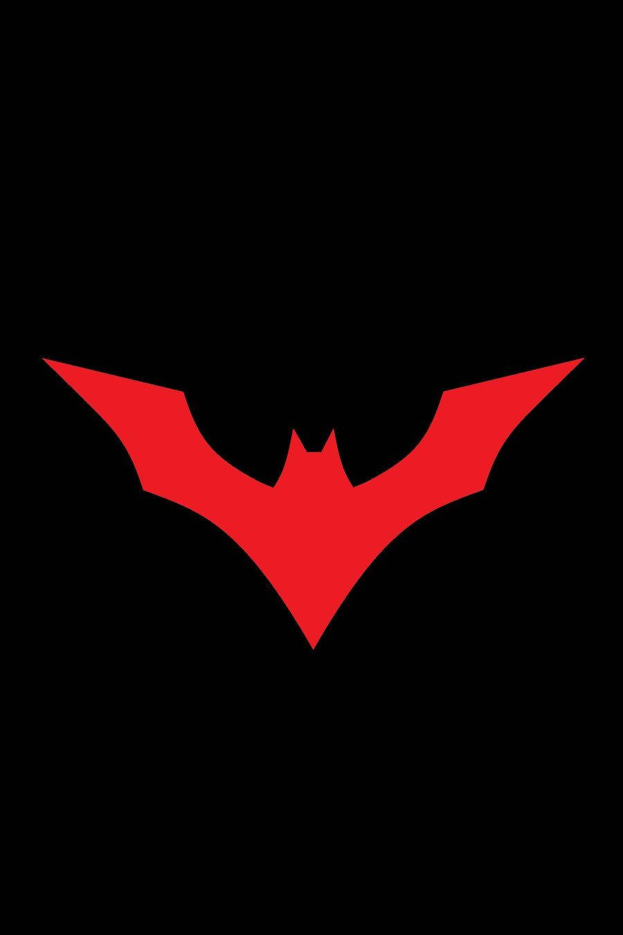 Red Logo Of Batman Dark Iphone Background