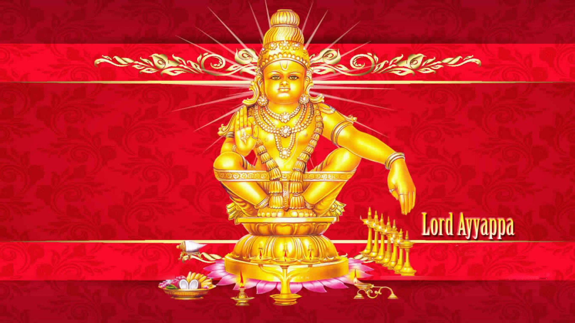 Red Lord Ayyappan Background