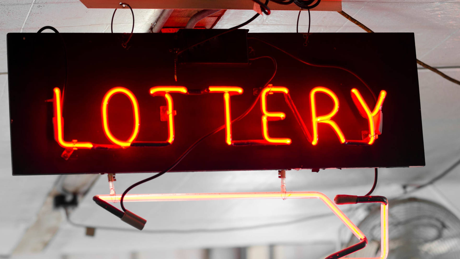 Red Lottery Light Sign Background